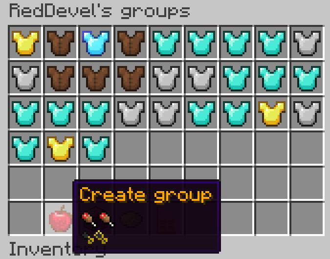 Creating a group using Gui