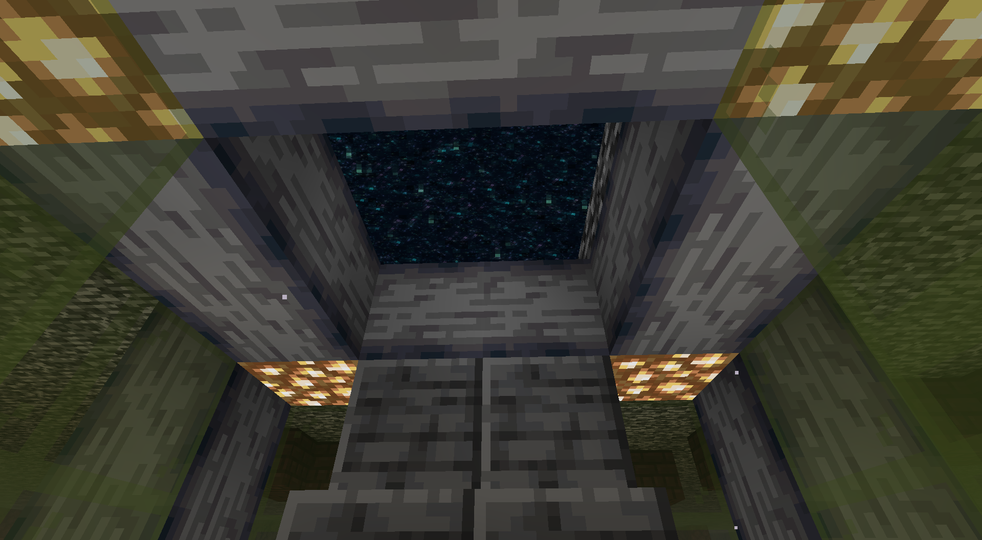 Example of a nether portal on the nether roof.